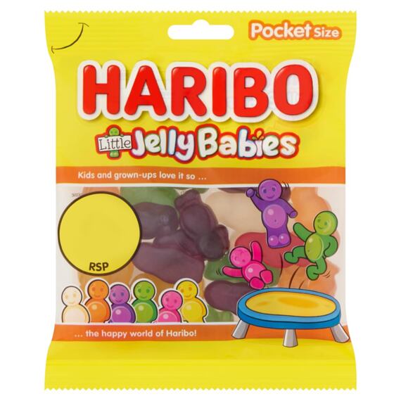 Haribo Little Jelly Babies žvýkací bonbonky s ovocnými příchutěmi 60 g PM