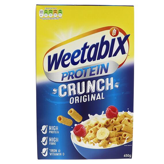 Weetabix rolované celozrnné pšeničné cereálie se zvýšeným obsahem proteinu 450 g