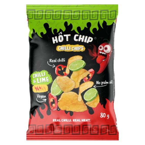 Hot Chip chipsy s příchutí limetky a chilli papričky 80 g