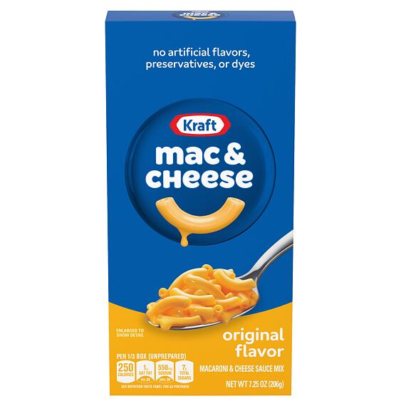 Kraft Mac & Cheese instantní těstoviny s příchutí sýru 206 g