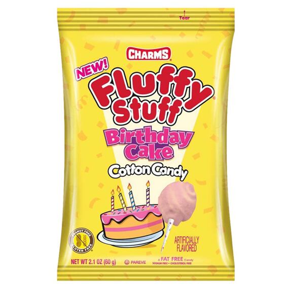 Charms Fluffy Stuff Birthday Cake cukrová vata 60 g