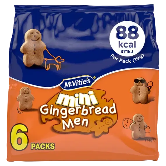 McVitie's mini zázvorové sušenky ve tvaru perníčků 6 x 19 g