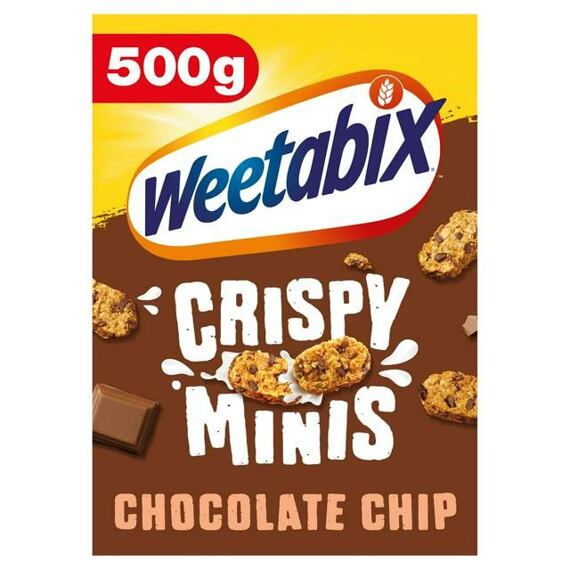 Weetabix Crispy Minis pšeničné cereálie s čokoládovými kousky 500 g
