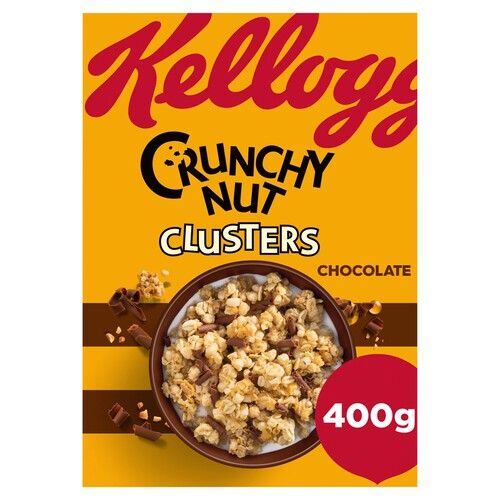 Kellogg's Crunchy Nut Clusters cereálie s kousky oříšků a čokolády 400 g