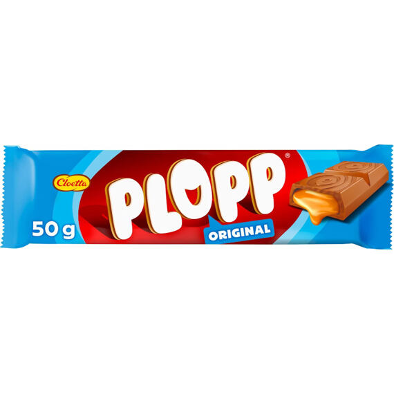 Cloetta Plopp mléčná čokoládová tyčinka s karamelovou náplní 50 g