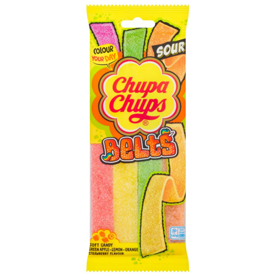 Chupa Chups kyselé pásky s ovocnými příchutěmi 90 g