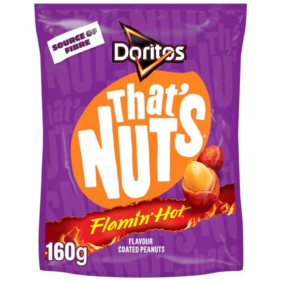 Doritos Flamin Hot arašídy v těstíčku s pálivou příchutí 160 g