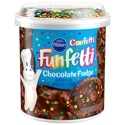 Pillsbury Funfetti čokoládová poleva s cukrovým zdobením 442 g
