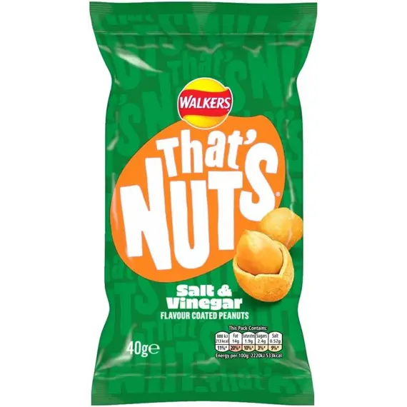 Walker's arašídy v těstíčku s příchutí octu a soli 40 g