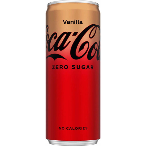Coca Cola sycený kolový nápoj s příchutí vanilky bez cukru 250 ml