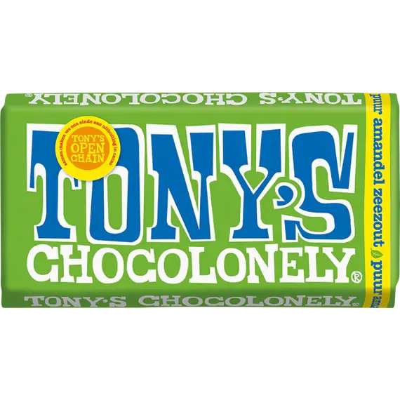 Tony's Chocolonely hořká čokoláda s mandlemi a mořskou solí 90 g