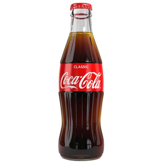 Coca Cola sycená limonáda ve skleněné lahvi 250 ml