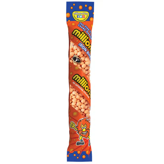 Millions Iron Brew žvýkací bonbony s pomerančovou příchutí 55 g