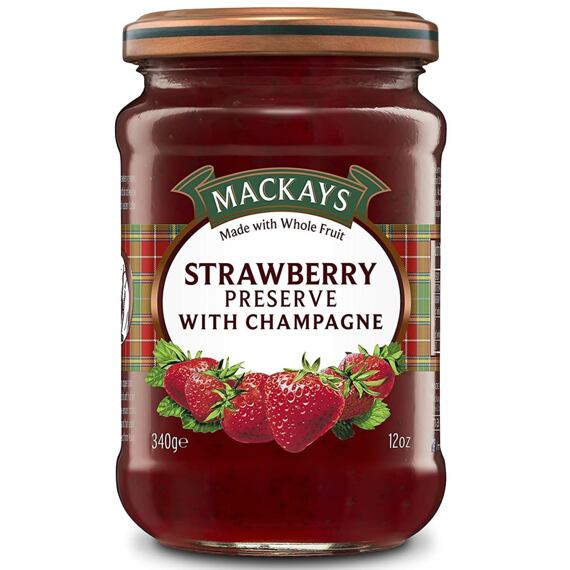 Mackays jahodový džem se šampaňským 340 g