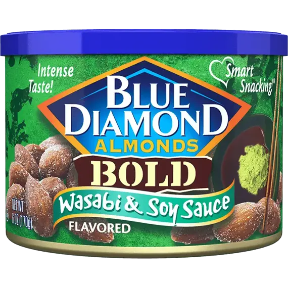 Blue Diamond mandle s příchutí wasabi a sójové omáčky 170 g