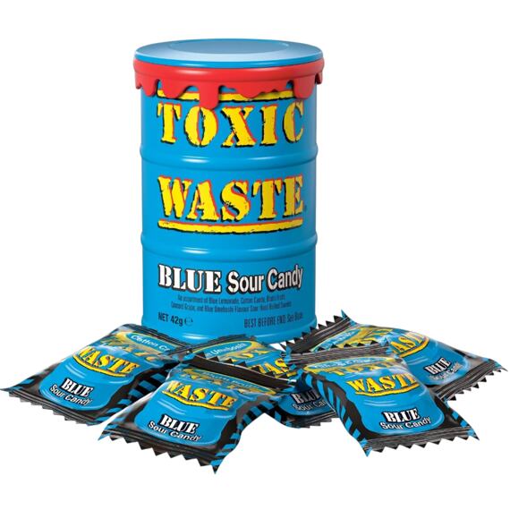Toxic Waste Blue kyselé bonbonky 42 g