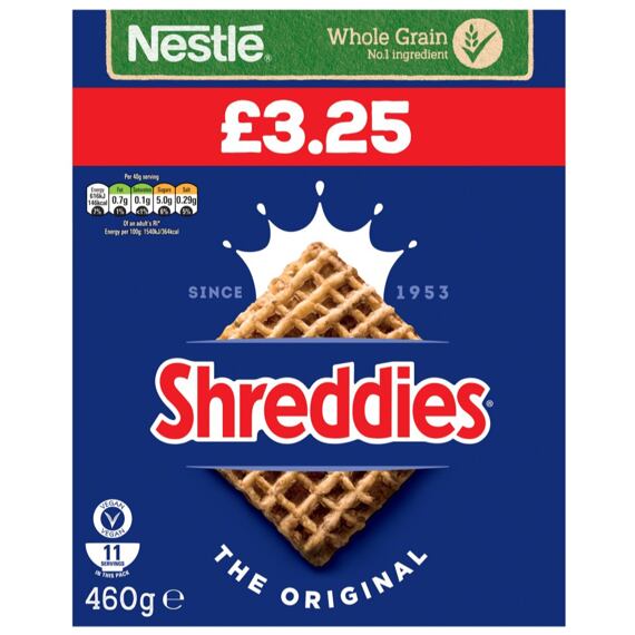 Nestlé Shreddies celozrnné cereálie 460 g PM