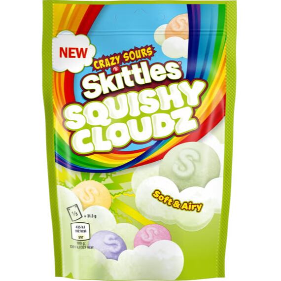 Skittles kyselé žvýkací bonbonky s ovocnými příchutěmi 94 g