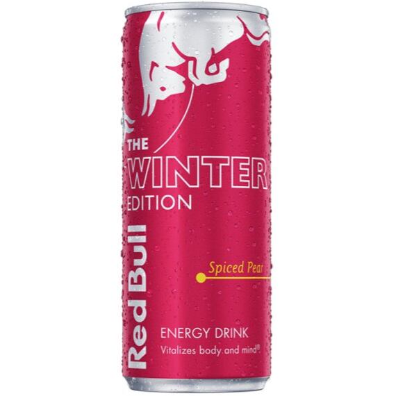 Red Bull The Ruby Edition sycený energetický nápoj s příchutí kořeněné hrušky 250 ml