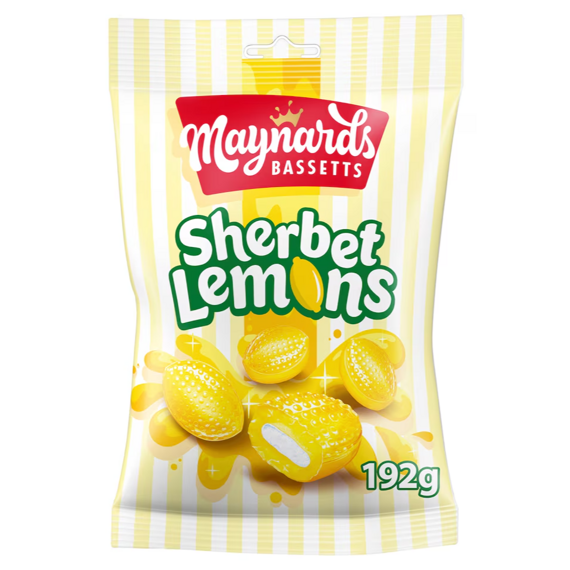 Maynards Bassetts Sherbet bonbony s příchutí citronu 192 g
