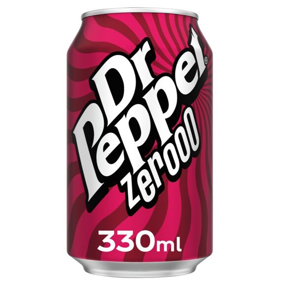 Dr Pepper Zero sycený kolový nápoj bez cukru 330 ml