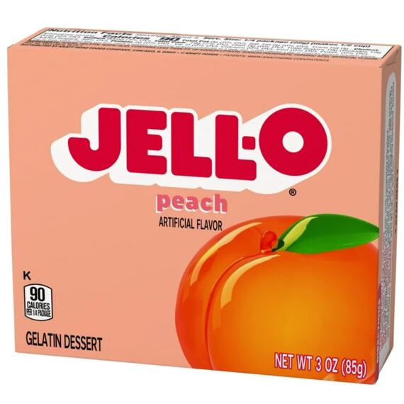 Jell-O instantní želatina s broskvovou příchutí 85 g