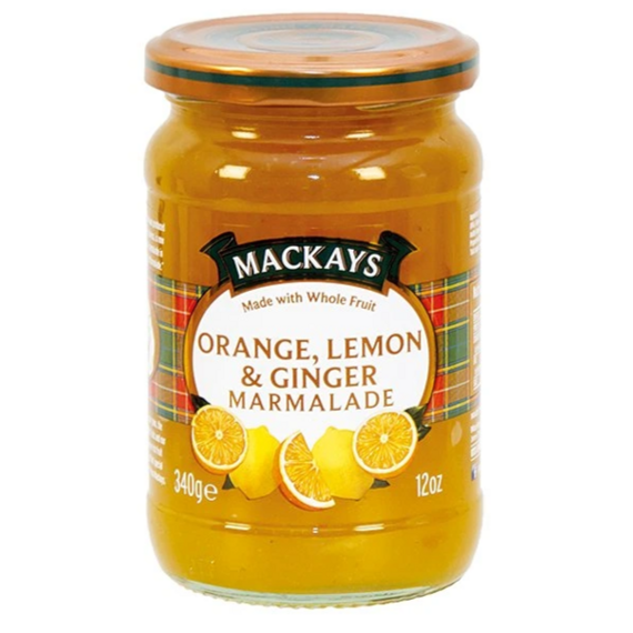 Mackays marmeláda s pomeranči, citronem a zázvorem 340 g