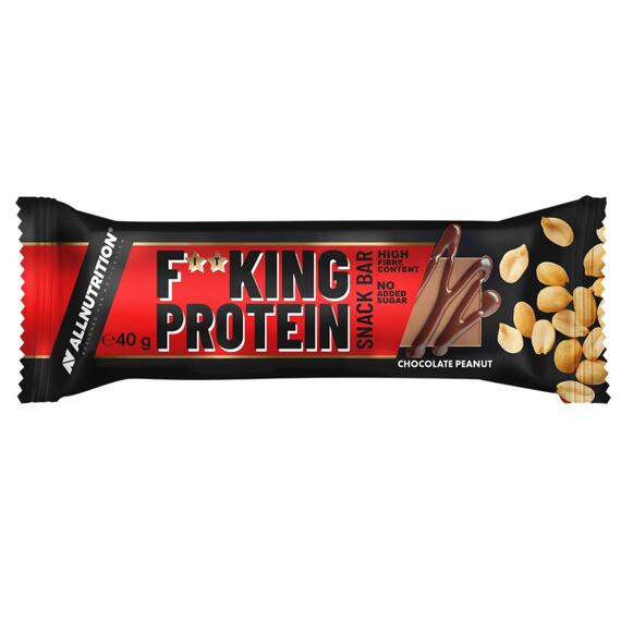 F**KING Delicious Protein Bar csokoládé ízesítéssel és mogyoró darabokkal tejcsokoládéban 40 g