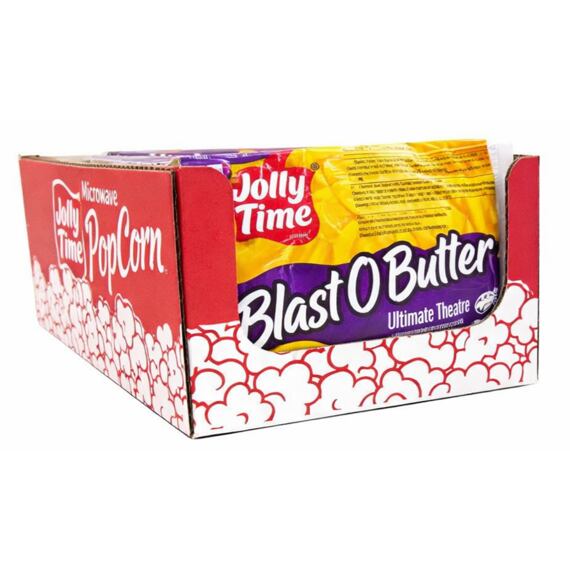 Jolly Time Blast O Vaj ízesítésű pattogatott kukorica 100 g 18 darabos csomagban