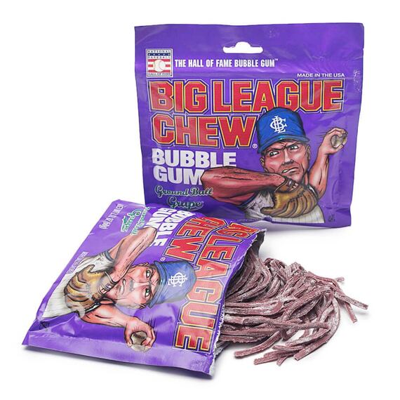 Big League Chew trhaná žvýkačka s příchutí hroznů 60 g