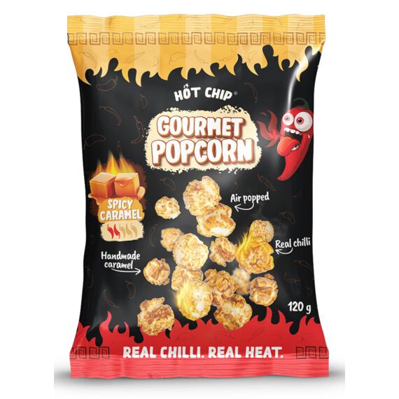 Hot Chip karamelový popcorn s chilli 120 g