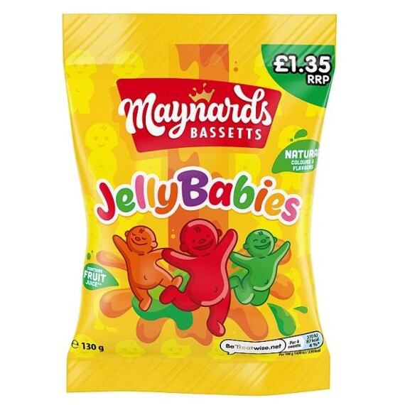 Maynards Bassetts Jelly Babies gumové bonbonky s ovocnými příchutěmi 130 g PM