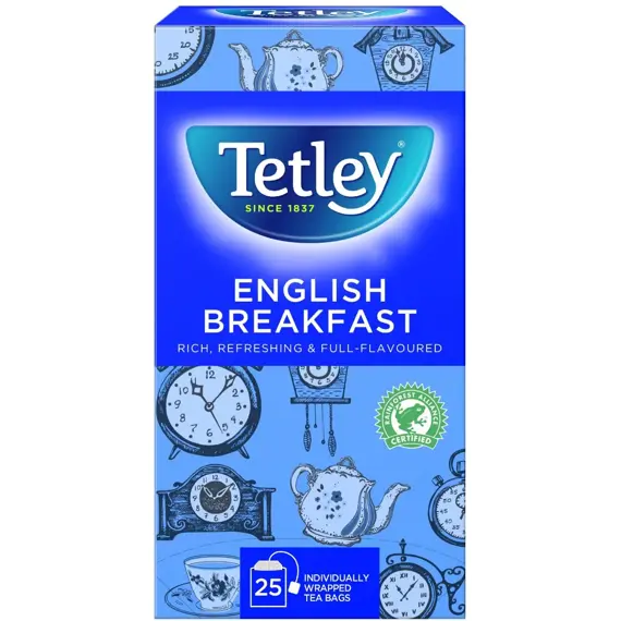 Tetley English Breakfast černý čaj 25 ks 50 g