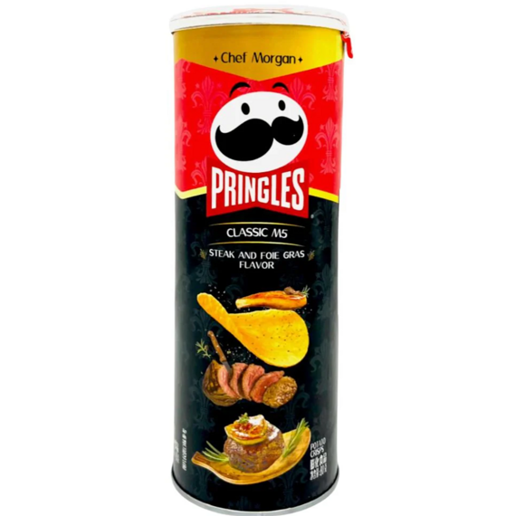 Pringles M5 bramborové chipsy s příchutí hovězího steaku a foie gras 80 g