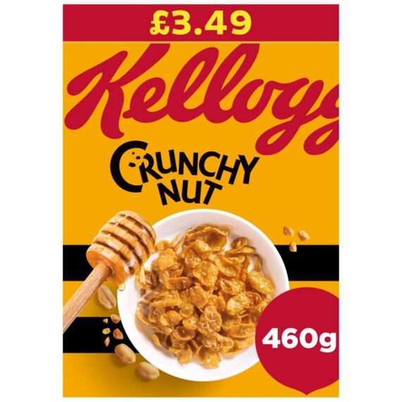 Kellogg's Crunchy Nut kukuřičné cereálie s arašídy a medem 460 g PM