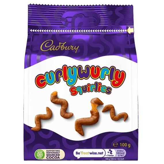 Cadbury Curly Wurly kousky karamelu v čokoládě 100 g