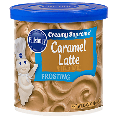Pillsbury poleva s příchutí karamelové kávy 453 g