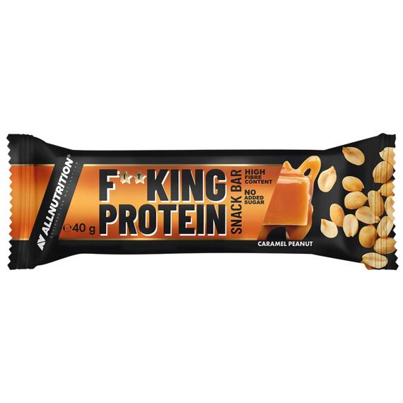 F**KING Delicious Protein Bar karamell ízű és mogyoró darabkákkal tejcsokoládéban 40 g