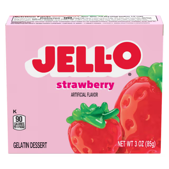 Jell-O instantní želatina s příchutí jahody 85 g