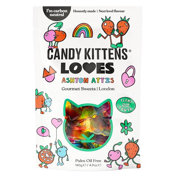 Candy Kittens Loves žvýkací bonbonky s ovocnými příchutěmi 140 g