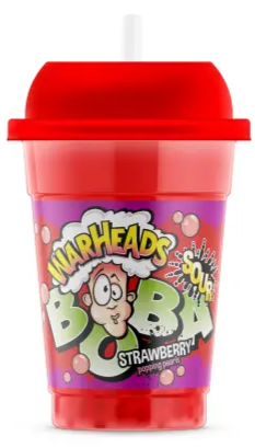 Warheads nápoj s boba kuličkami s příchutí jahody 400 ml