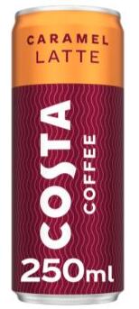 Costa Coffee ledové latté s příchutí karamelu 250 ml