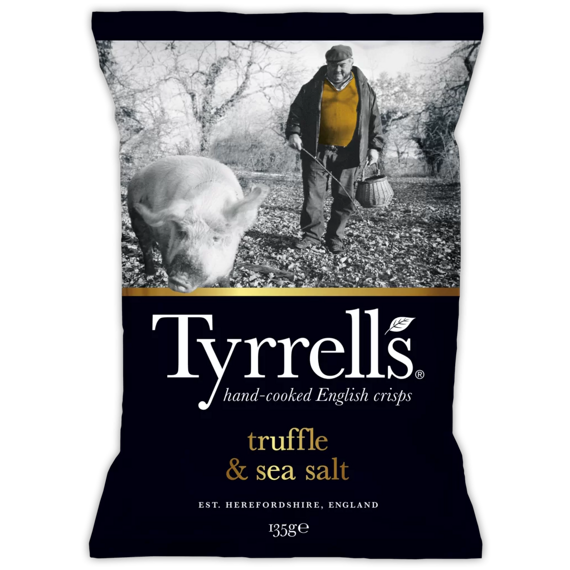 Tyrrells chipsy s příchutí lanýžů a mořské soli 135 g