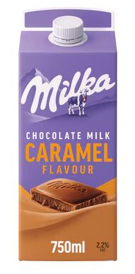 Milka čokoládové mléko s karamelovou příchutí 750 ml