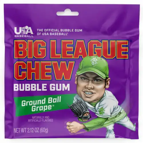 Big League Chew trhaná žvýkačka s příchutí hroznů 60 g