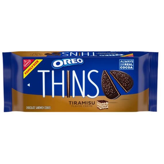 Oreo Thins sušenky s náplní s příchutí tiramisu 334 g