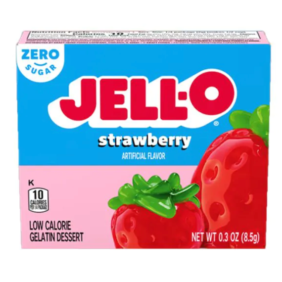 Jell-O instantní želatina s jahodovou příchutí bez cukru 8,5 g