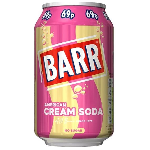 Barr sycený nápoj s příchutí smetany a vanilky 330 ml PM