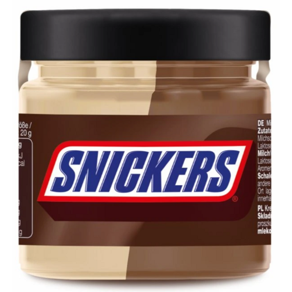 Snickers krém z mléčné čokolády s příchutí karamelu a arašídů 200 g